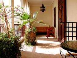 C&ocirc;t&eacute; du Patio du riad maisons h&ocirc;tes Marrakech Riad Amira 