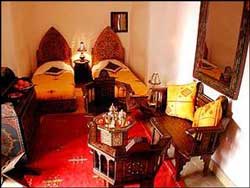 Vue sur une des chambres du Ryad ryad marrakech - Riad Dar Abiad
