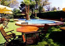 Vue sur le Jardin palais d'hotes marrakech - The Red House